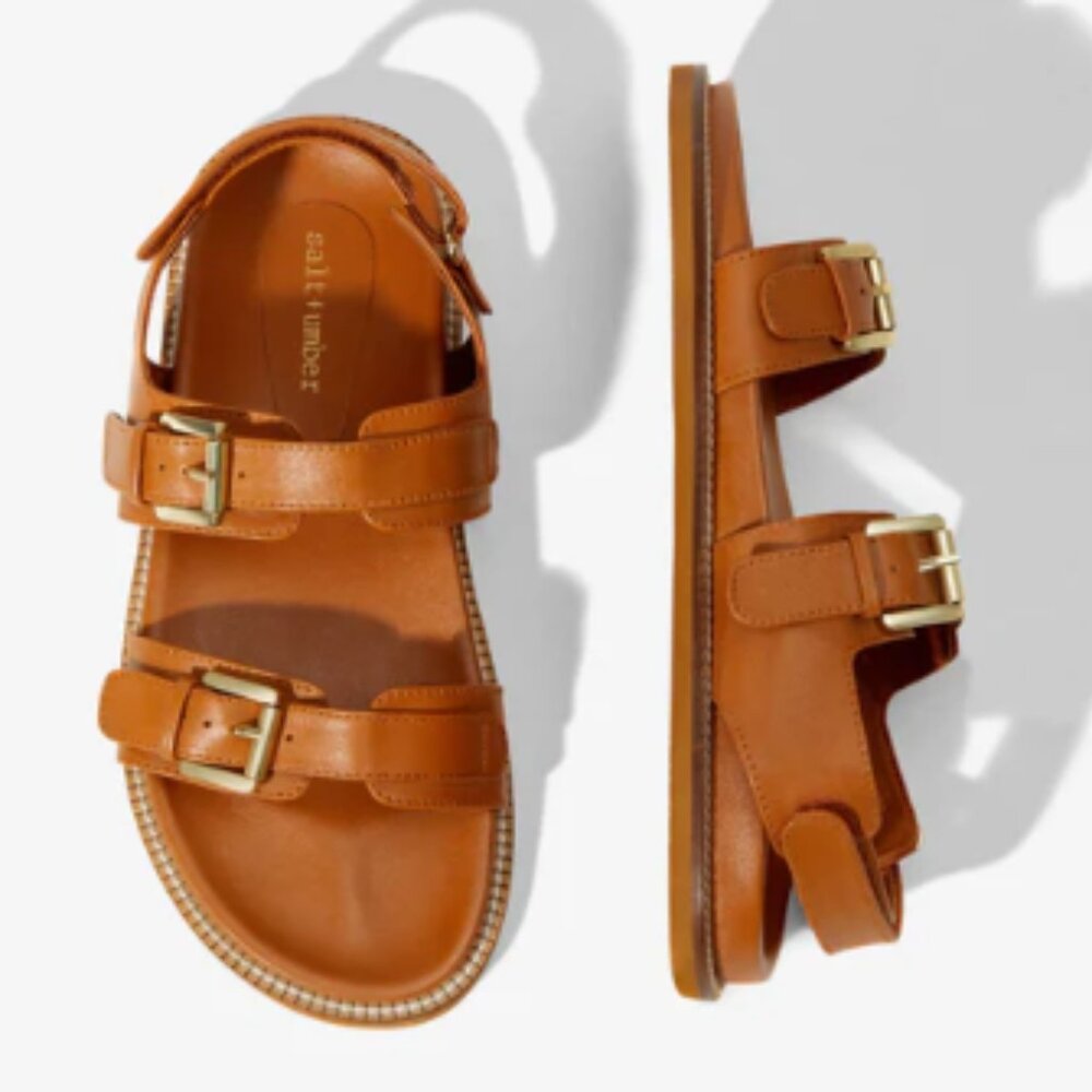 Salt + Umber Capricorn Sandal, Tan, Size EU 38 (7.5-8)